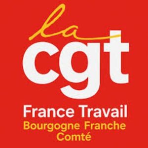 Logo Officiel du syndicat régional de la CGT France Travail de Bourgogne Franche Comté.