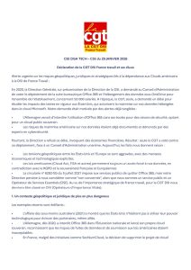 Déclaration cgt france travail dsi